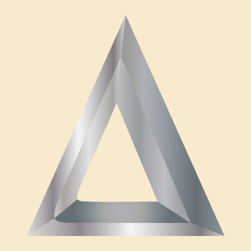 Math Symbols Delta Silver - Gift Idea