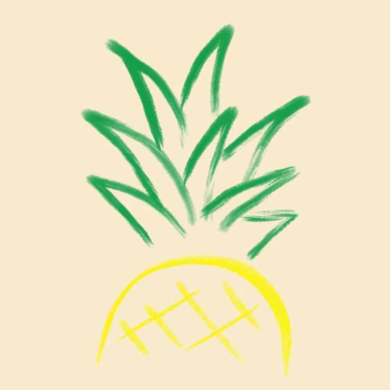Pineapple Sketch – Fresh Fruit Graphic