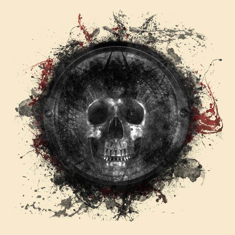 Crâne de mort gothique éclaboussures