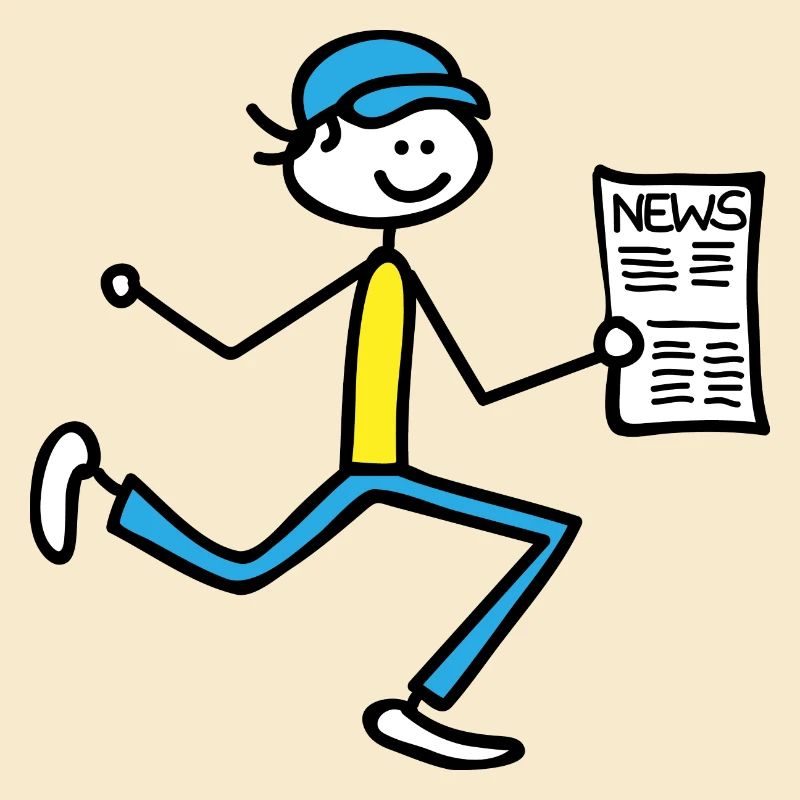 Mann mit Zeitung