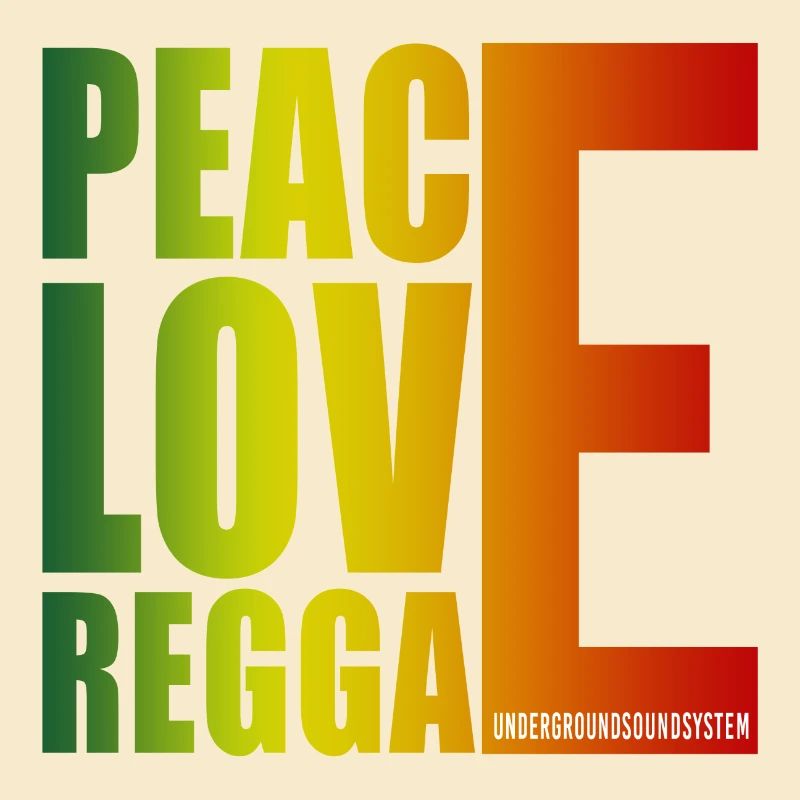 Peace Love Reggae Gradient