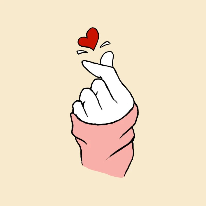 Fingerherz-Liebessymbol kpop