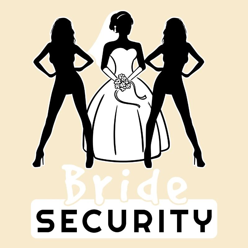Bride Security Team Partnerlook Bachelor Fun