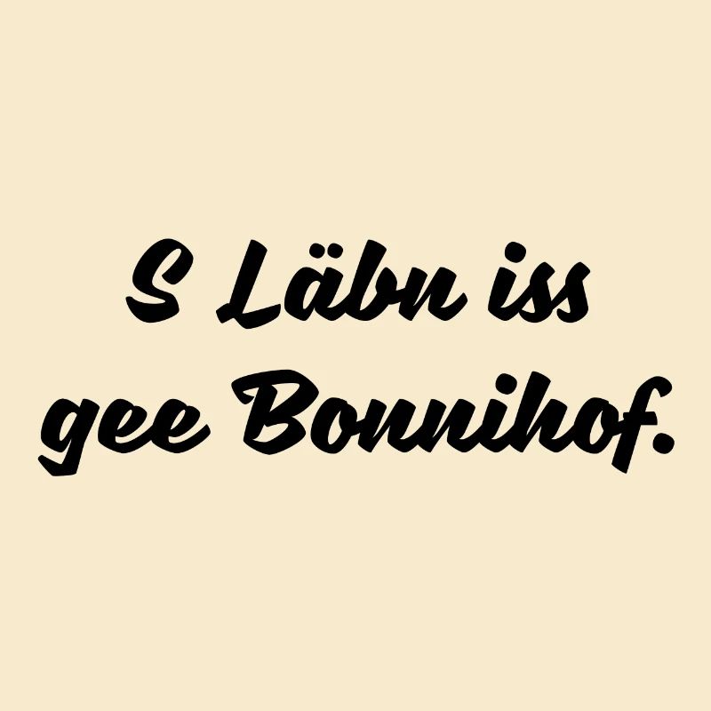 Leben Ponyhof Sächsisch Spruch Ossi DDR Geschenk