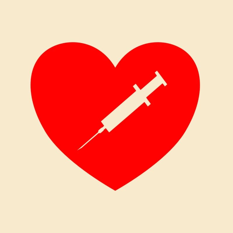 Seringue avec coeur pour p.ex. infirmière