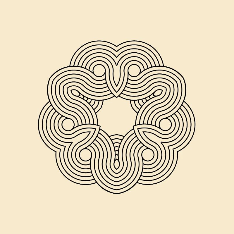 Mandala illusion lines yoga zen pattern gift