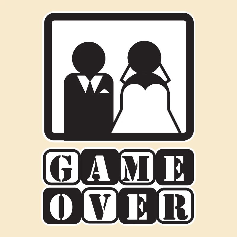 Junggesellenabschied Junggesellin Game Over Spruch