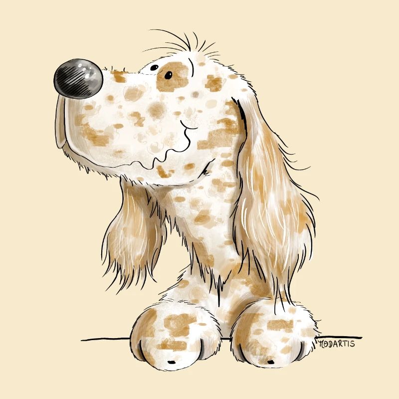 Englischer Setter Kopf I Hunde Comic Geschenk