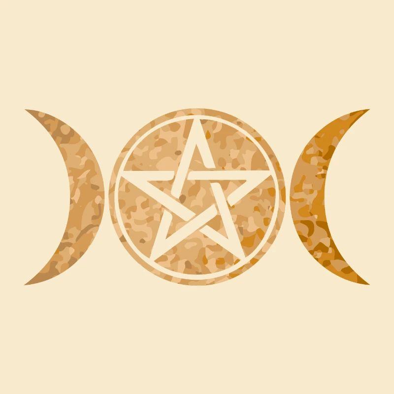 Wiccan symbol triple moon gift idea