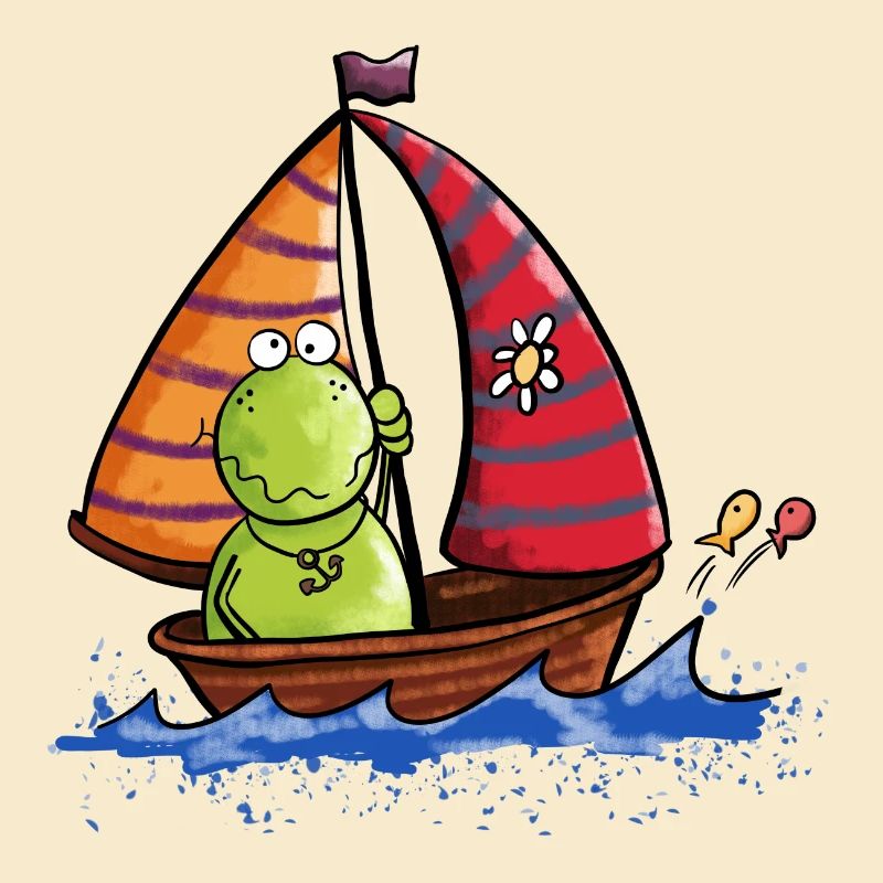 Frosch auf See