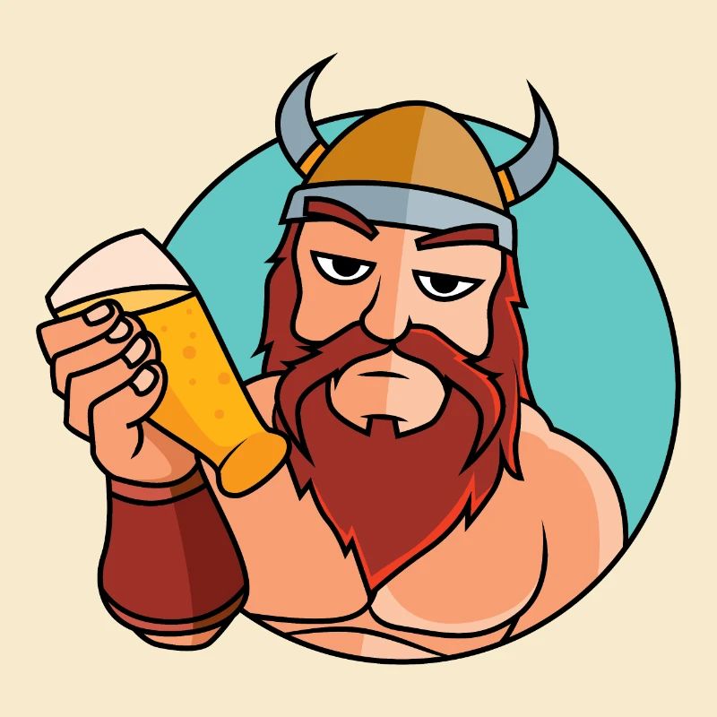 Wikinger mit Bierglas