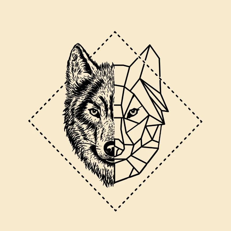 Wolf. Geometrisch. Abstrakt.