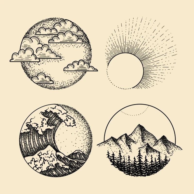 Drawing Desing Print Elements