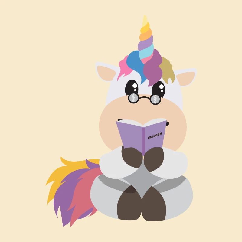 Einhorn Lesen Ein Buch Buchwurm Geschenkidee