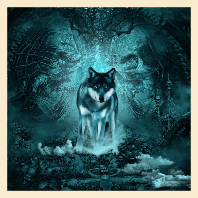 Super Wolf in der Nacht
