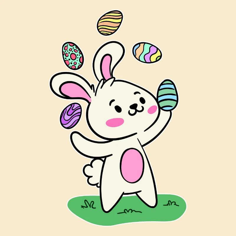Easter bunny Easter bunny Easter eggs Happy Easter