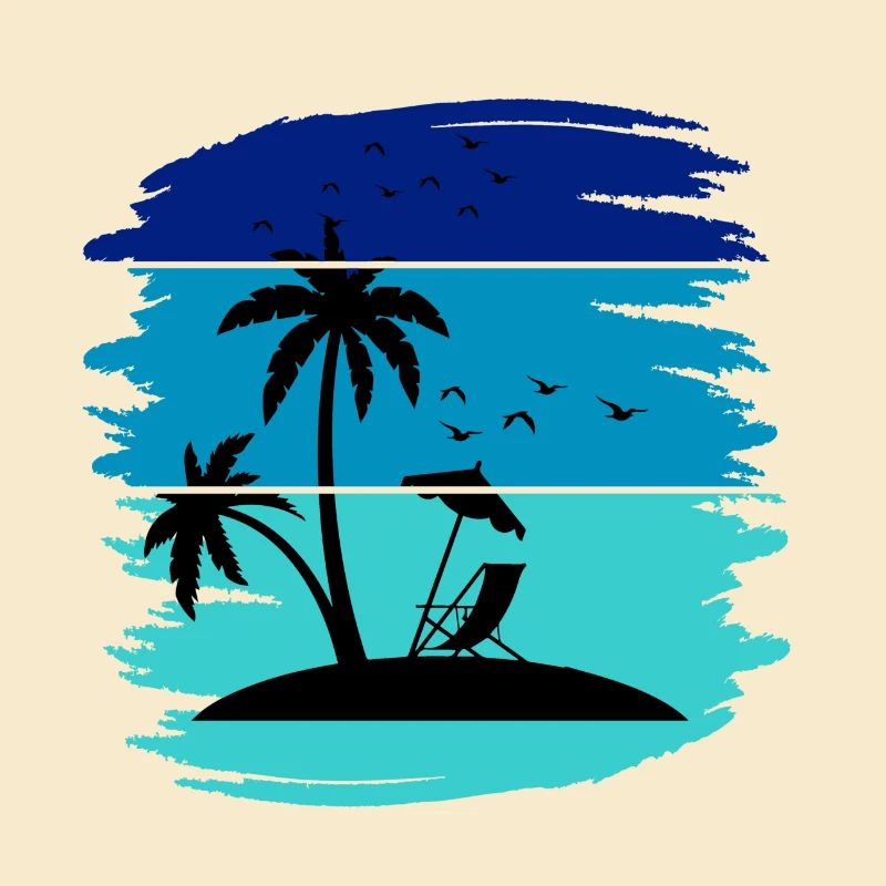 Sun, beach and palm trees