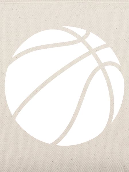 Basketball logo white