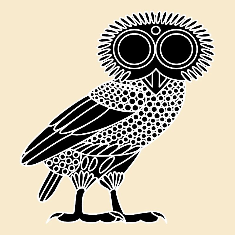 Eule der Athene [Schwarz (nur Eule)]