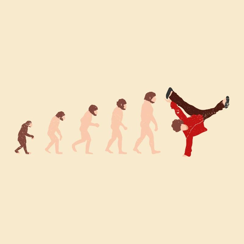 Evolution Breakdance Lustige Geschenkidee