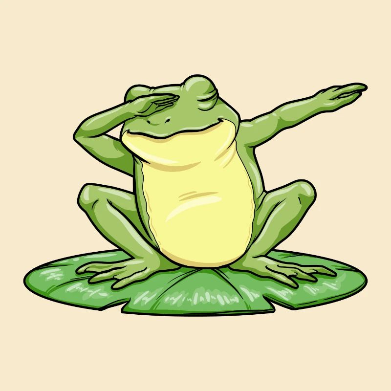 Frog on leaf at the Hip Hop Dance Dab