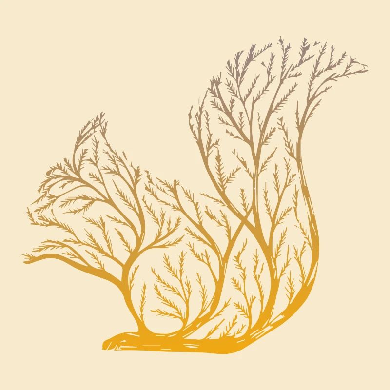 Eichhörnchen aus einem Baum