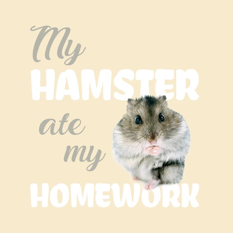 Devoirs de hamster drôle disant