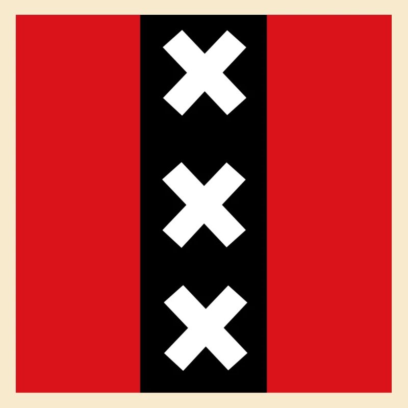 Le drapeau d'Amsterdam - le drapeau de la capitale