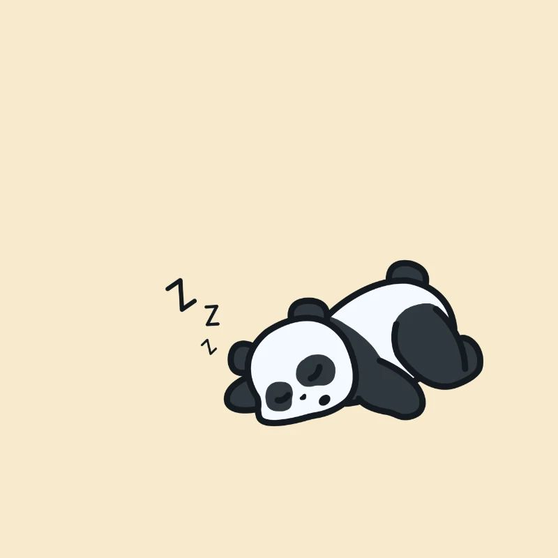 schlafender Panda