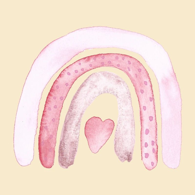 Regenbogen Rosa Herzchen