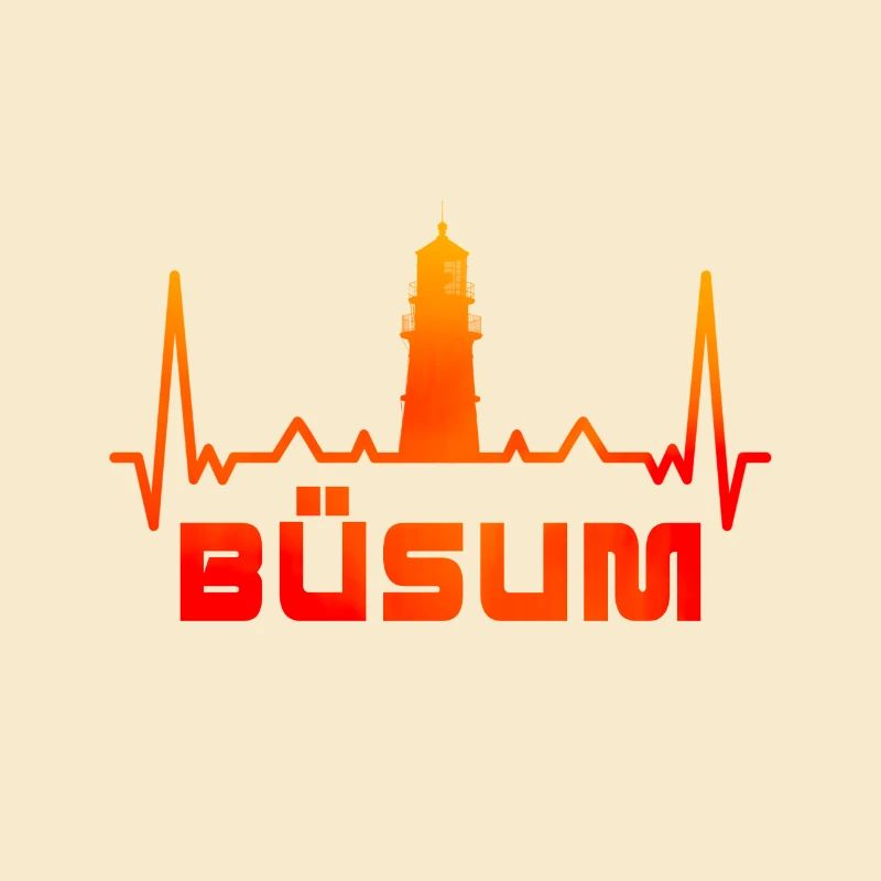 Büsum Leuchtturm Design / Geschenkidee