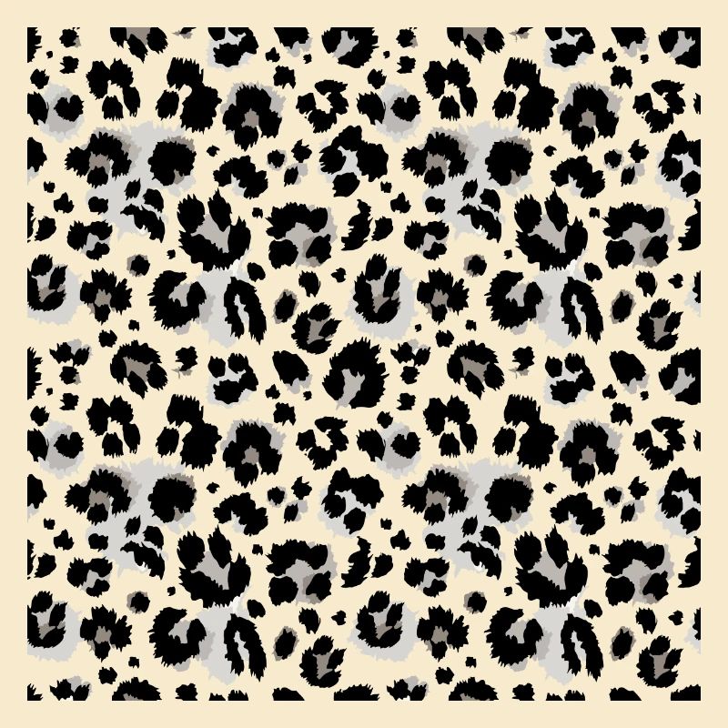 Easy-care animal print black and white pattern