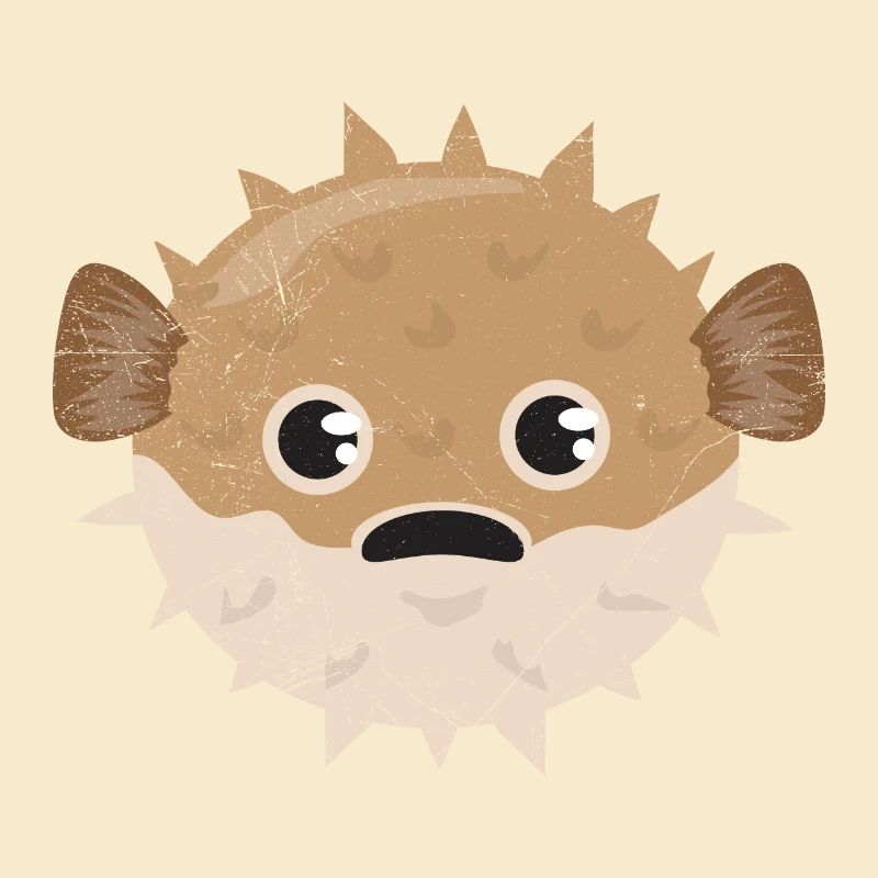 Kugelfisch Grumpy Kinder lustiges Geschenk