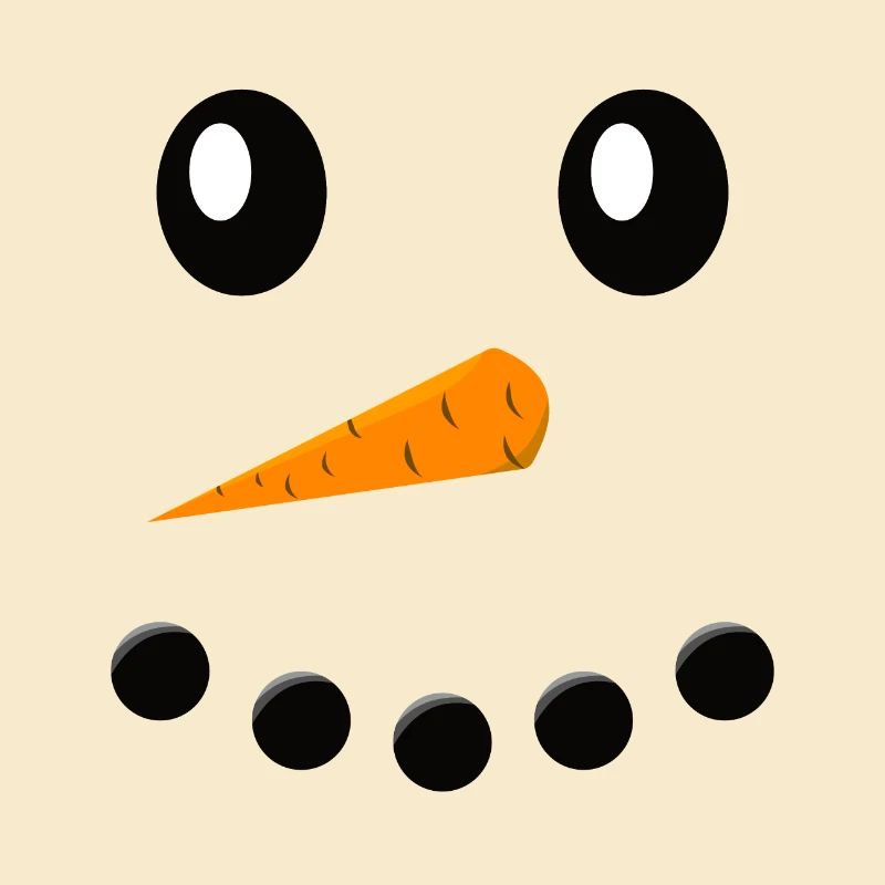 Schneemann Gesicht
