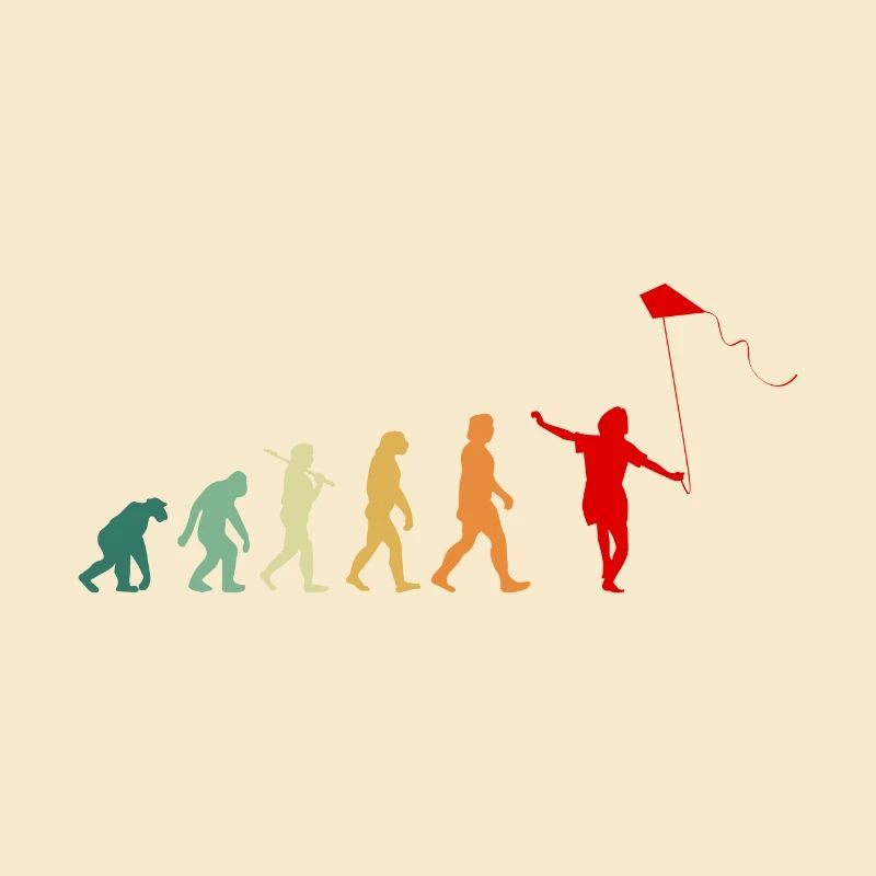 Drachensteigen Drachen steigen Evolution Retro