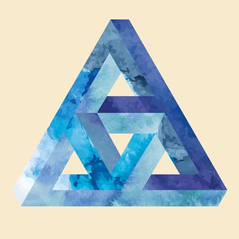 Optical illusion triangle Escher