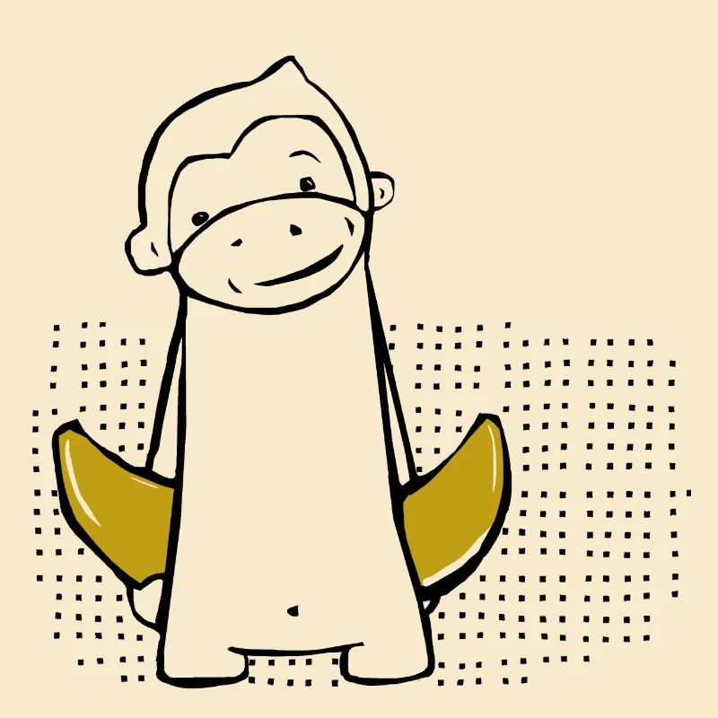 Affe mit Banane