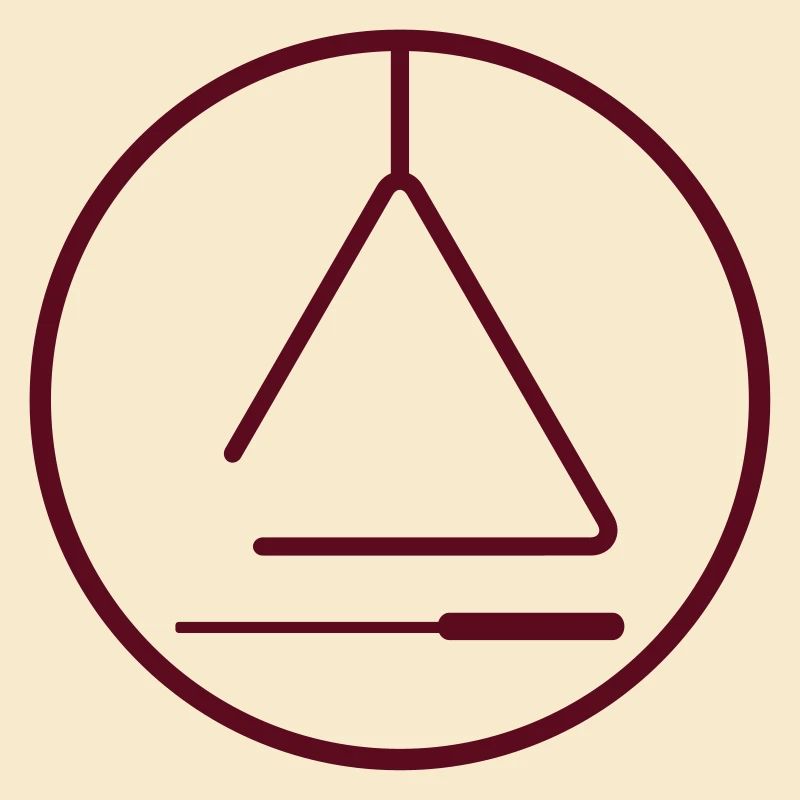 Stylish triangle logo minimal for drummers