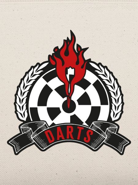 Flammendes Dartboard Emblem