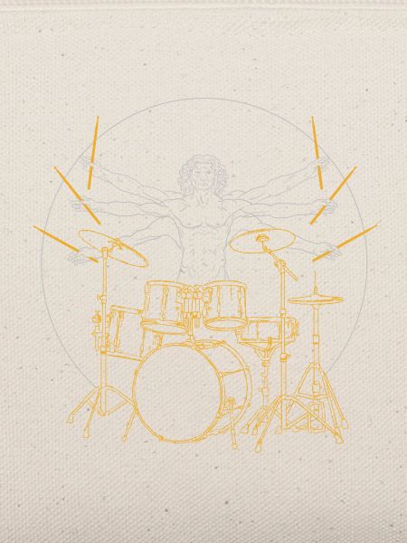 Schlagzeug Da Vinci - Drummer Rock Geschenk