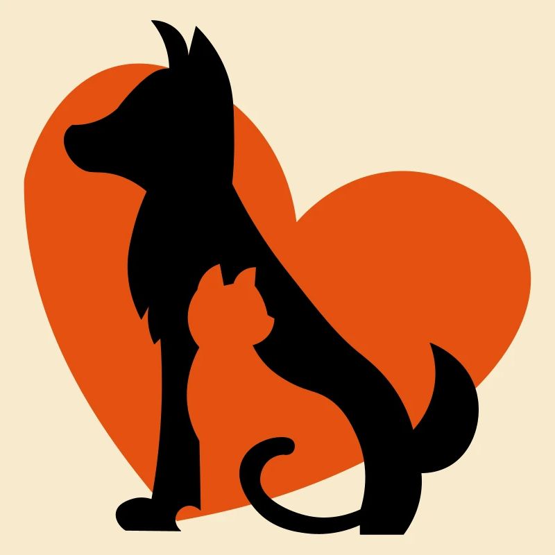 Dog cat - heart for animals - gift idea / gift