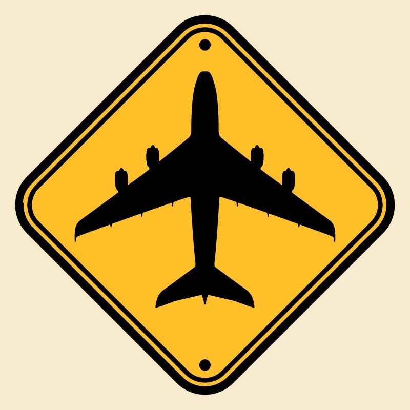 Schild Flugzeug Zone