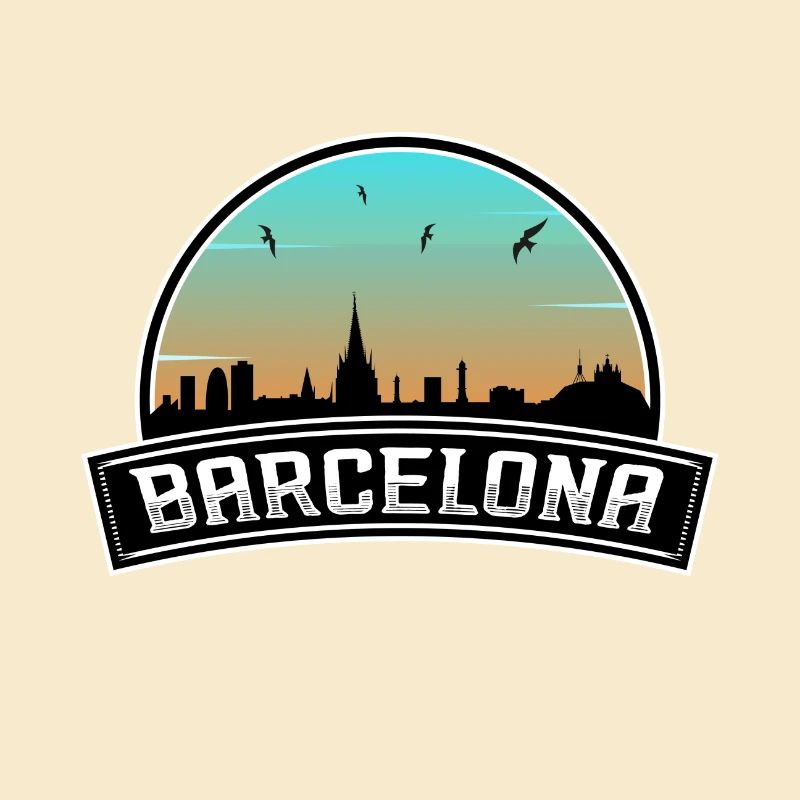 Barcelone Espagne Skyline Souvenir espagnol