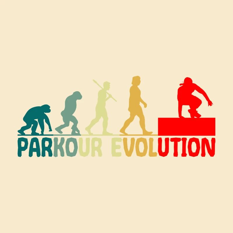 Parkour Evolution Retro Style Funny