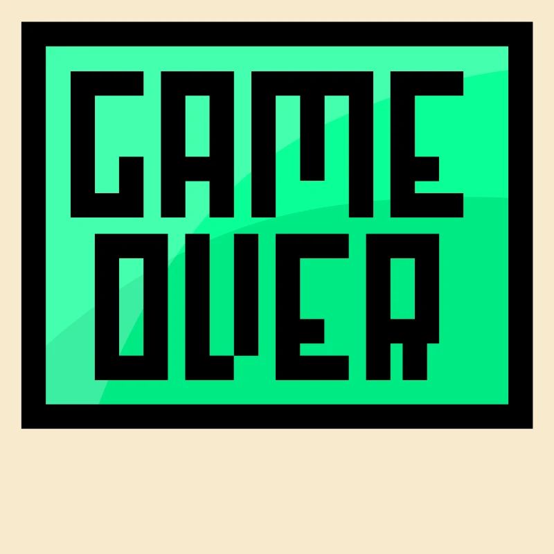 Game Over Gaming Game Console Statement Video Game