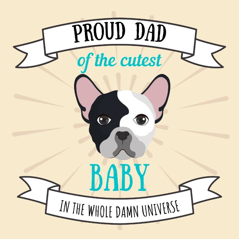 Fier papi de chien chien bouledogue français