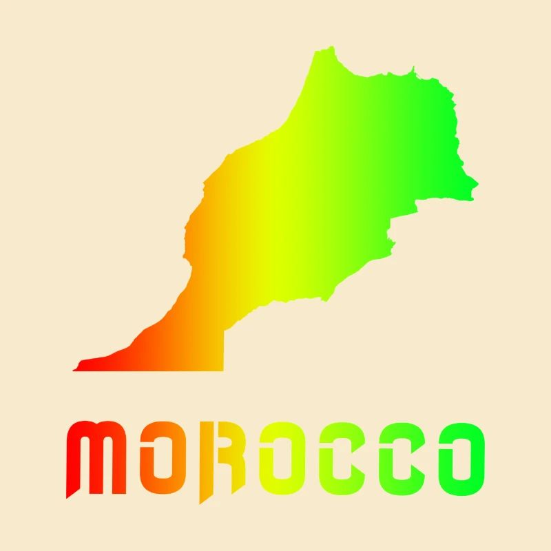 Morocco Rainbow Maps Design / Gift