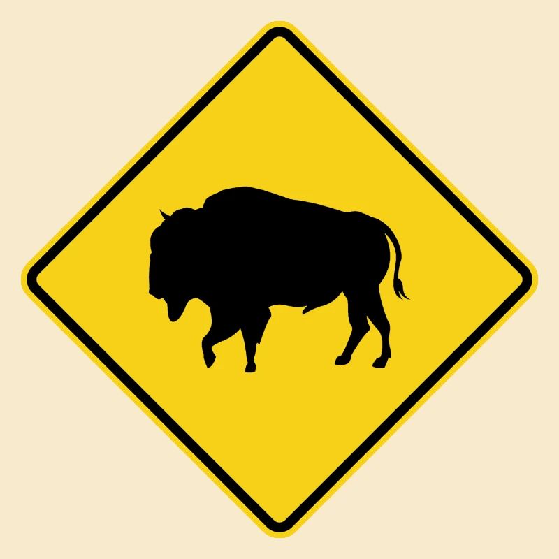 Bison Warnschild