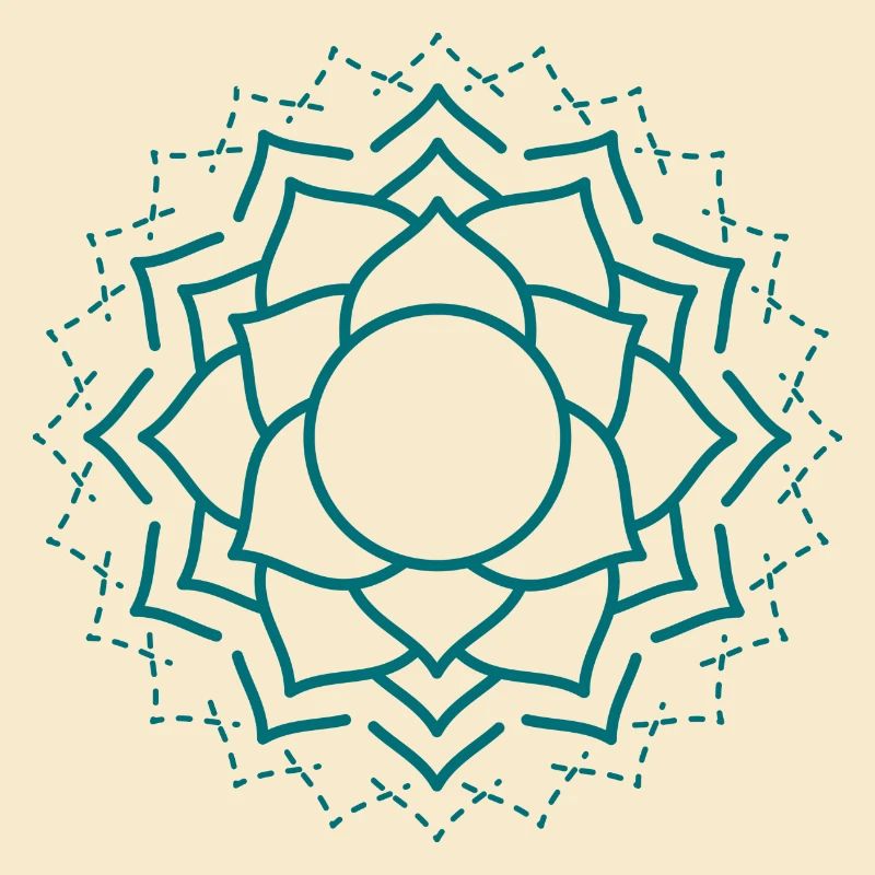 Kompliziertes Mandala Blumenmuster