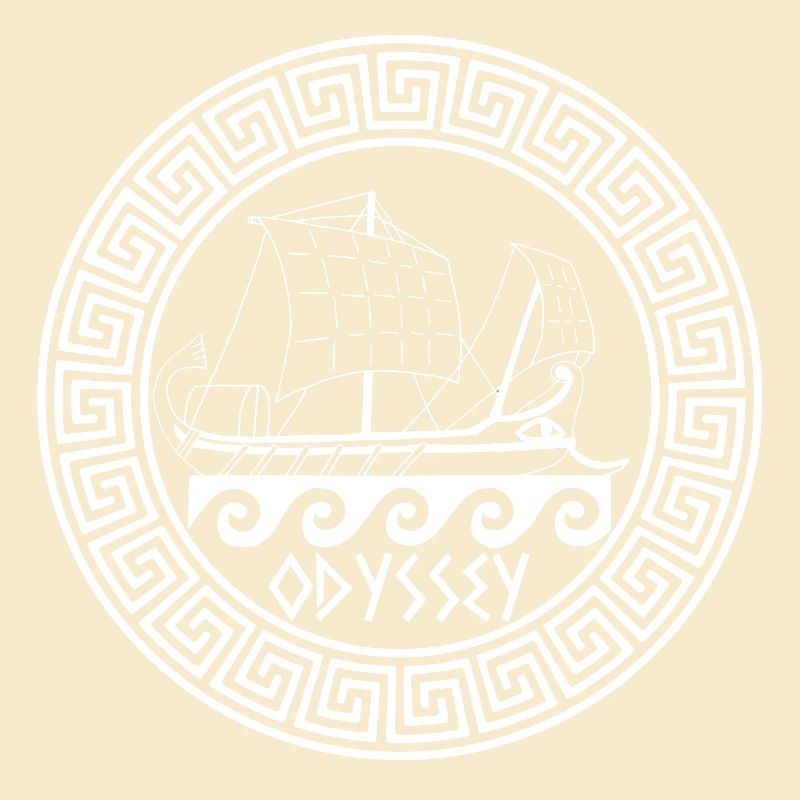 Symbol eines weißen griechischen Bootes